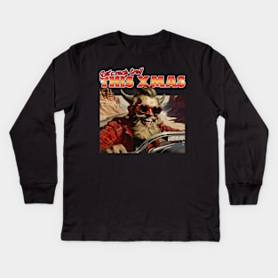 Krampus: Let’s rock &roll this xmas Kids Long Sleeve T-Shirt